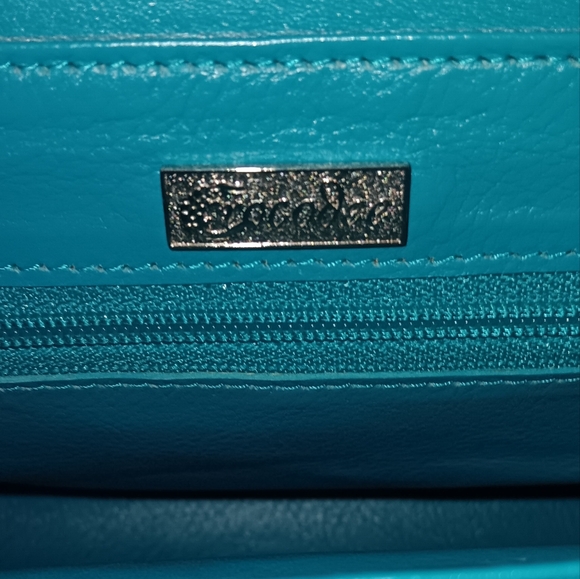Crocodee teal exotic leather bag - Picture 5 of 6
